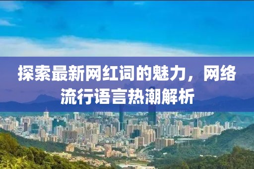 探索最新网红词的魅力，网络流行语言热潮解析