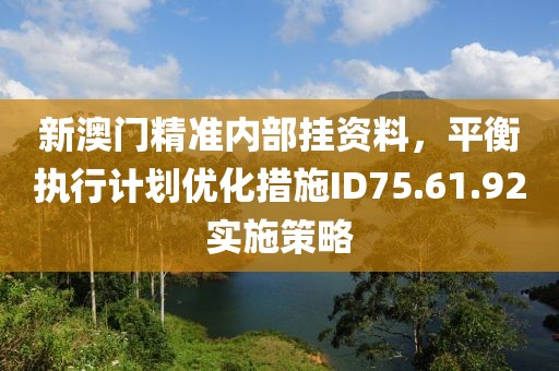新澳门精准内部挂资料，平衡执行计划优化措施ID75.61.92实施策略