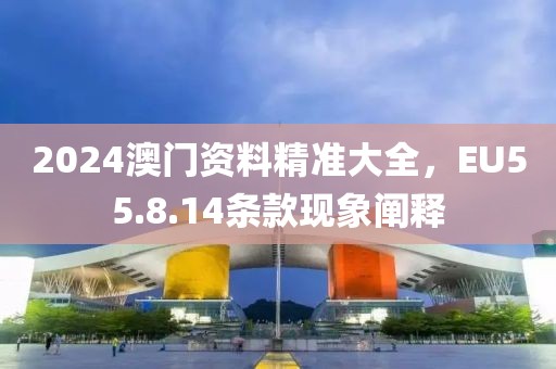 2024澳门资料精准大全，EU55.8.14条款现象阐释