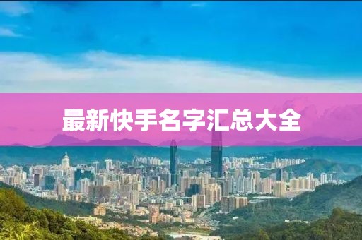最新快手名字汇总大全