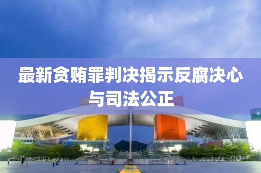 最新贪贿罪判决揭示反腐决心与司法公正