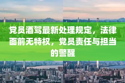 党员酒驾最新处理规定，法律面前无特权，党员责任与担当的警醒
