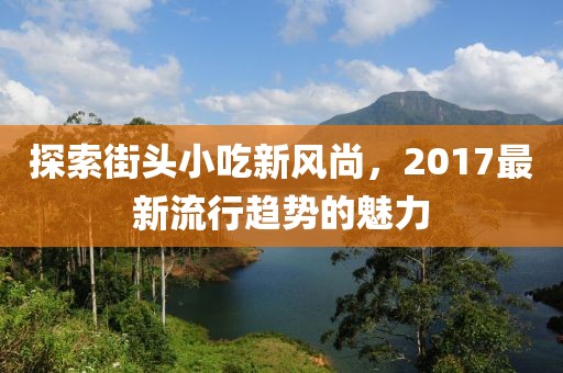 探索街头小吃新风尚，2017最新流行趋势的魅力