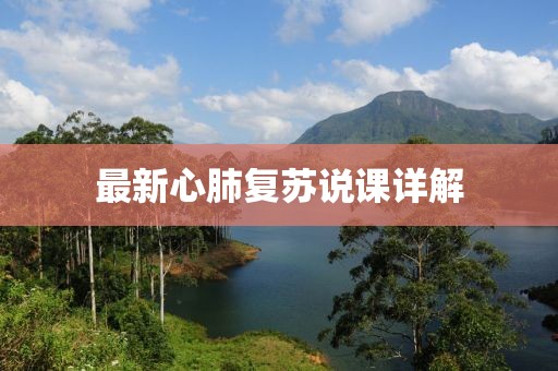 最新心肺复苏说课详解