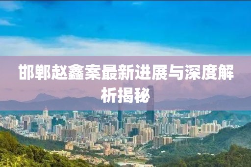 邯郸赵鑫案最新进展与深度解析揭秘
