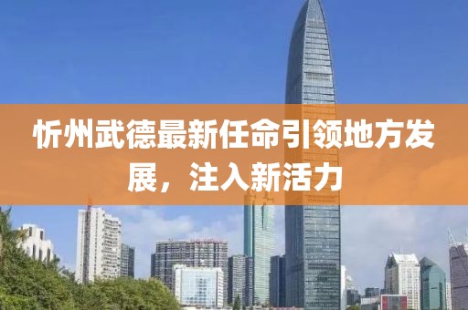 忻州武德最新任命引领地方发展，注入新活力