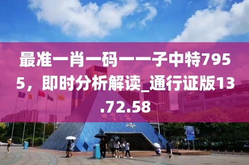 最准一肖一码一一子中特7955，即时分析解读_通行证版13.72.58