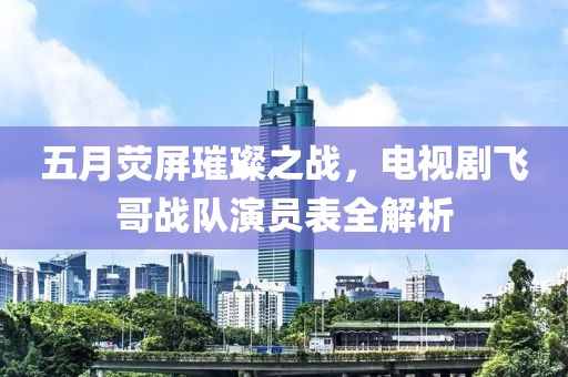五月荧屏璀璨之战，电视剧飞哥战队演员表全解析