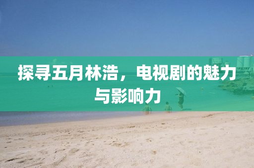 探寻五月林浩，电视剧的魅力与影响力