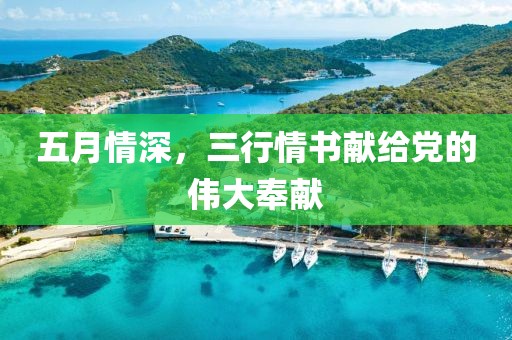 五月情深，三行情书献给党的伟大奉献
