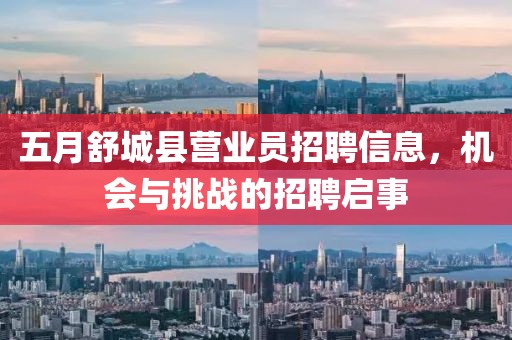 五月舒城县营业员招聘信息，机会与挑战的招聘启事