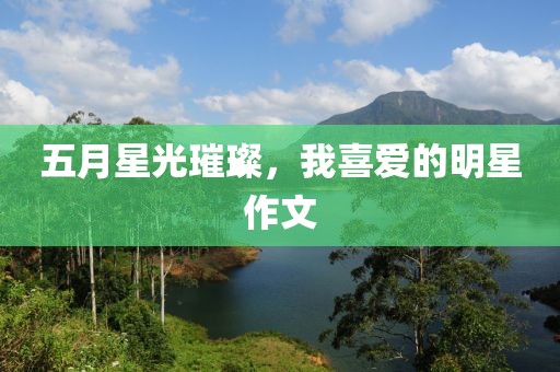 五月星光璀璨，我喜爱的明星作文