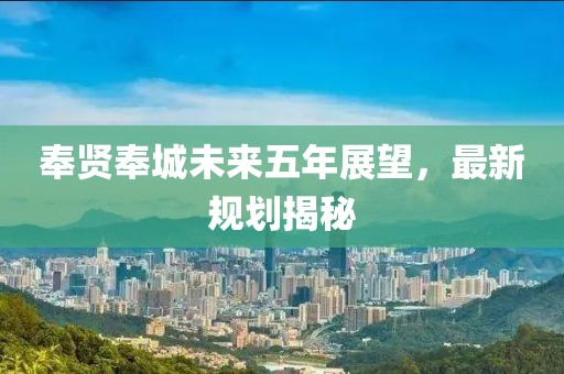 奉贤奉城未来五年展望，最新规划揭秘