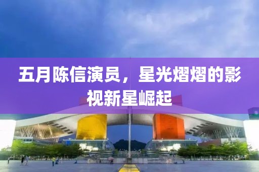 五月陈信演员，星光熠熠的影视新星崛起