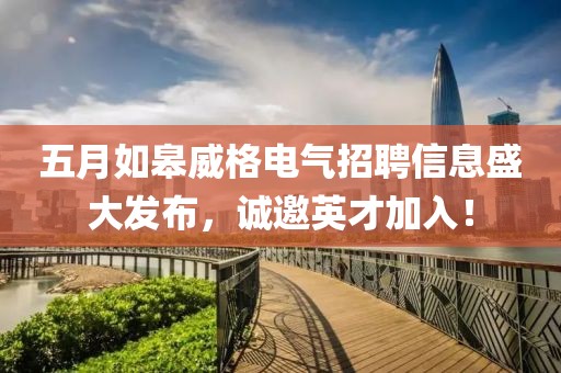 五月如皋威格电气招聘信息盛大发布，诚邀英才加入！