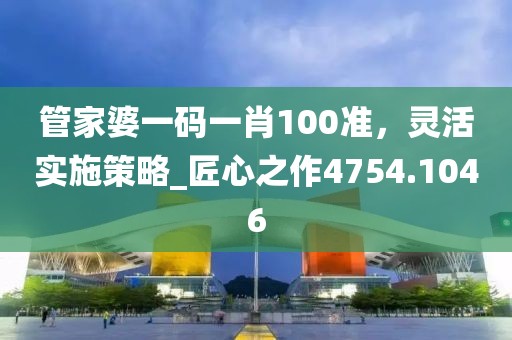 管家婆一码一肖100准，灵活实施策略_匠心之作4754.1046