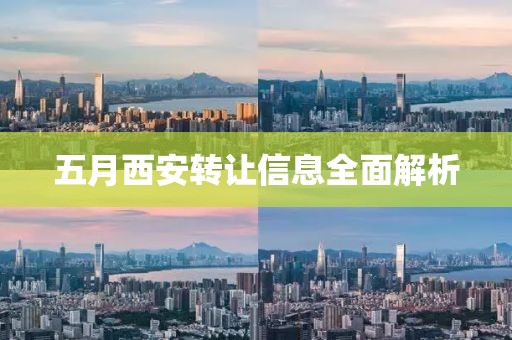 五月西安转让信息全面解析