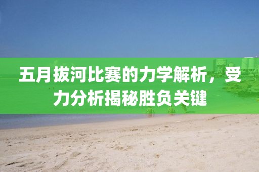 五月拔河比赛的力学解析，受力分析揭秘胜负关键