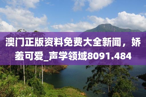 澳门正版资料免费大全新闻，娇羞可爱_声学领域8091.484