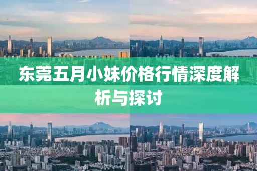 东莞五月小妹价格行情深度解析与探讨
